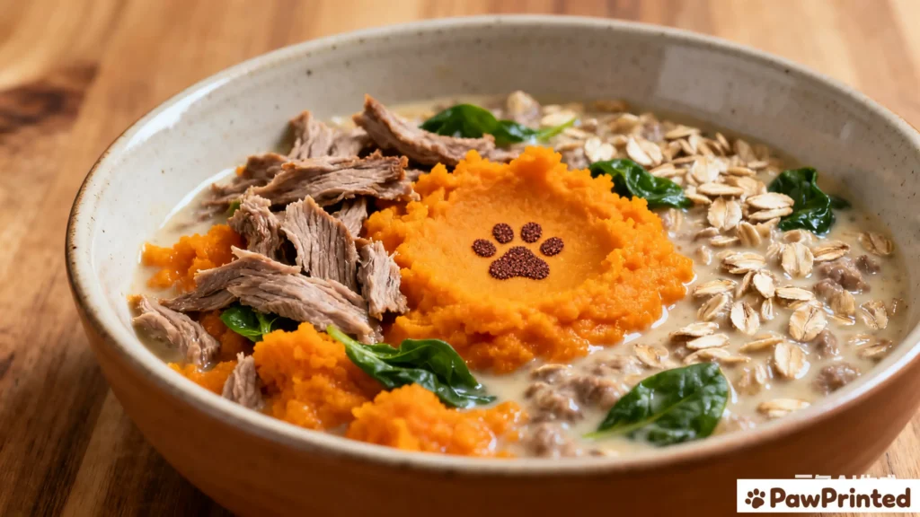 Cozy Fall Lamb Dog Food Recipe (Pumpkin & Oats) 