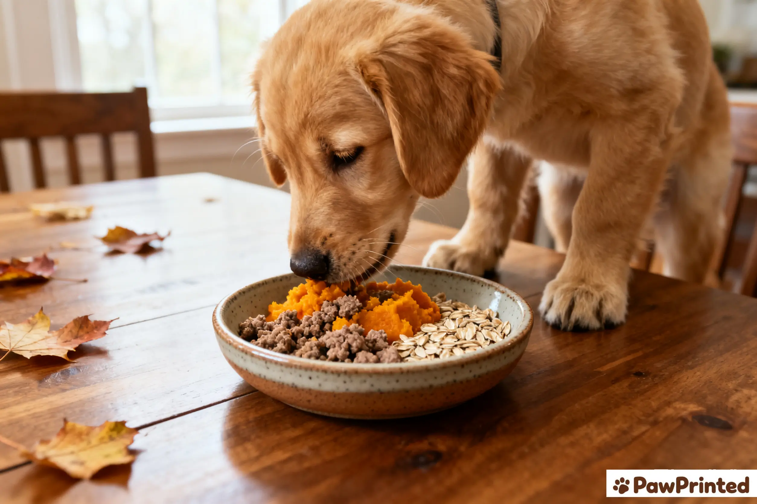 Cozy Fall Lamb Dog Food Recipe (Pumpkin & Oats) 4