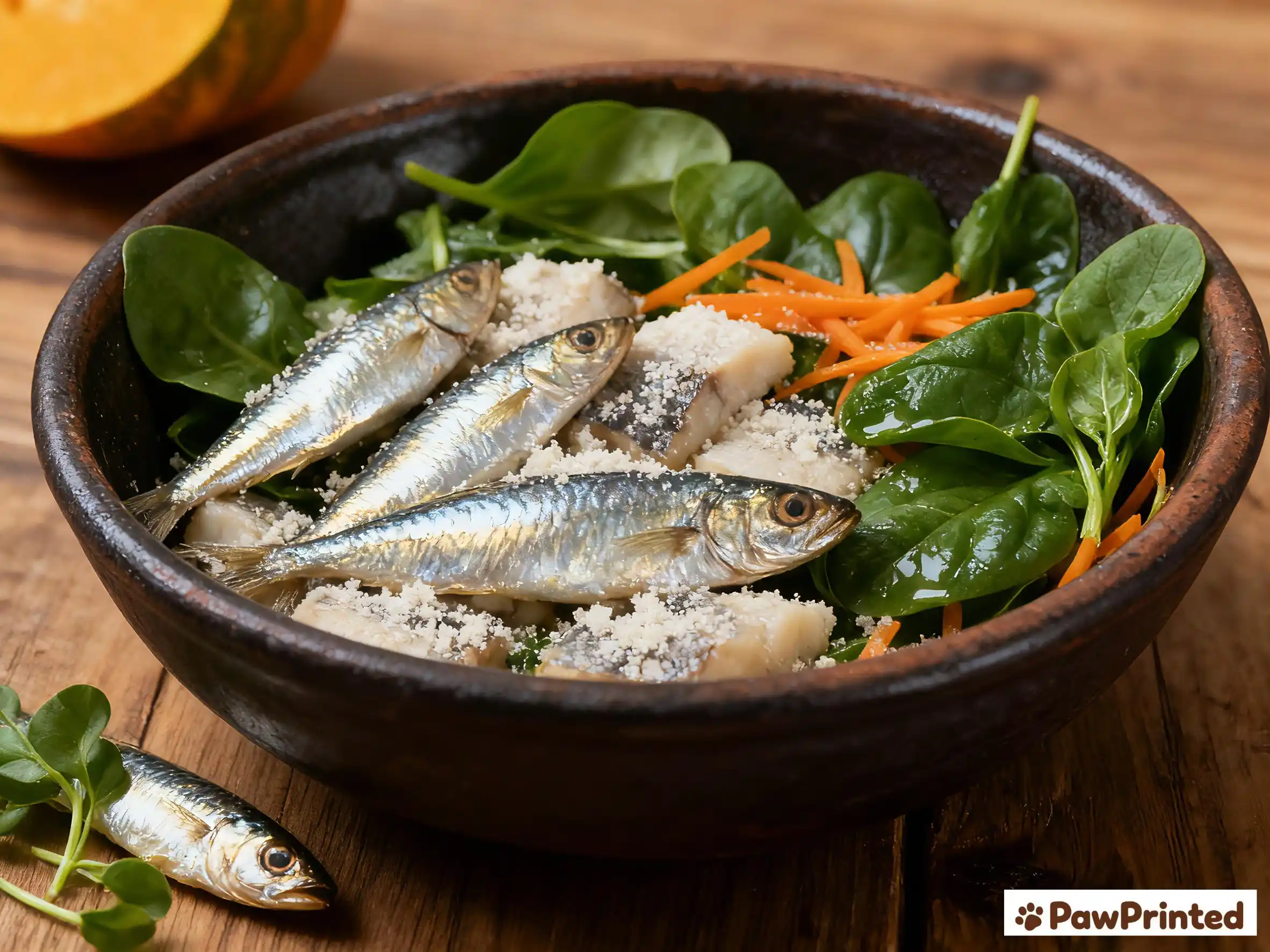 4) Spinach & Sardine Antioxidant Omega Bowl