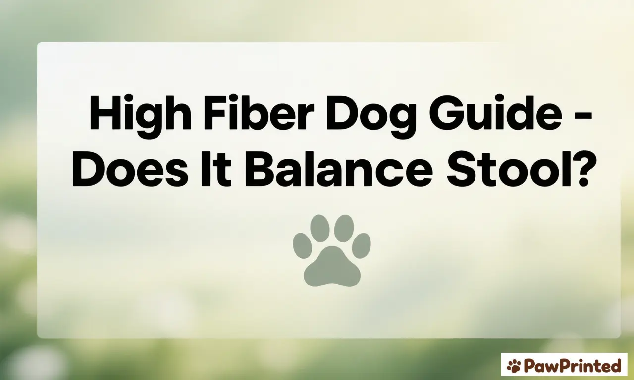 High Fiber Dog Food Guide - Does It Balance Stool?
