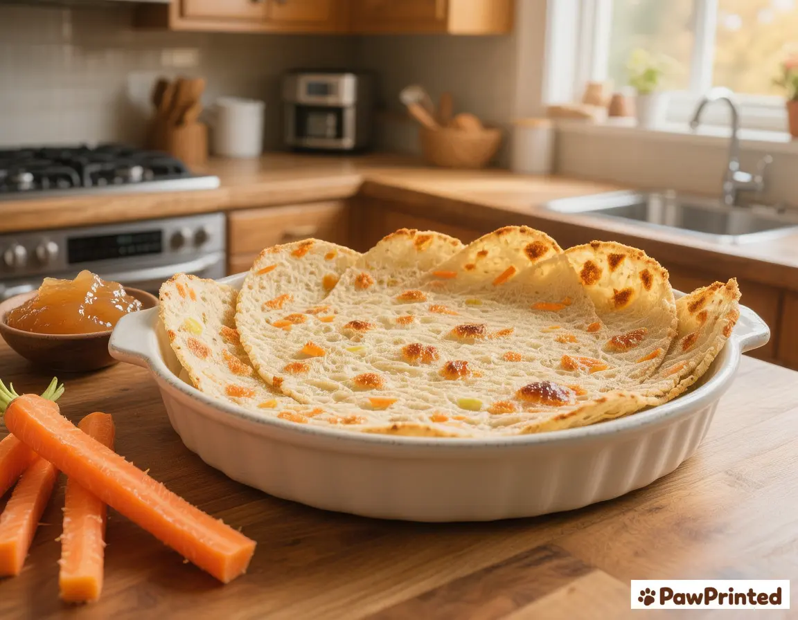 Thin baked applesauce and carrot low calorie dog treats