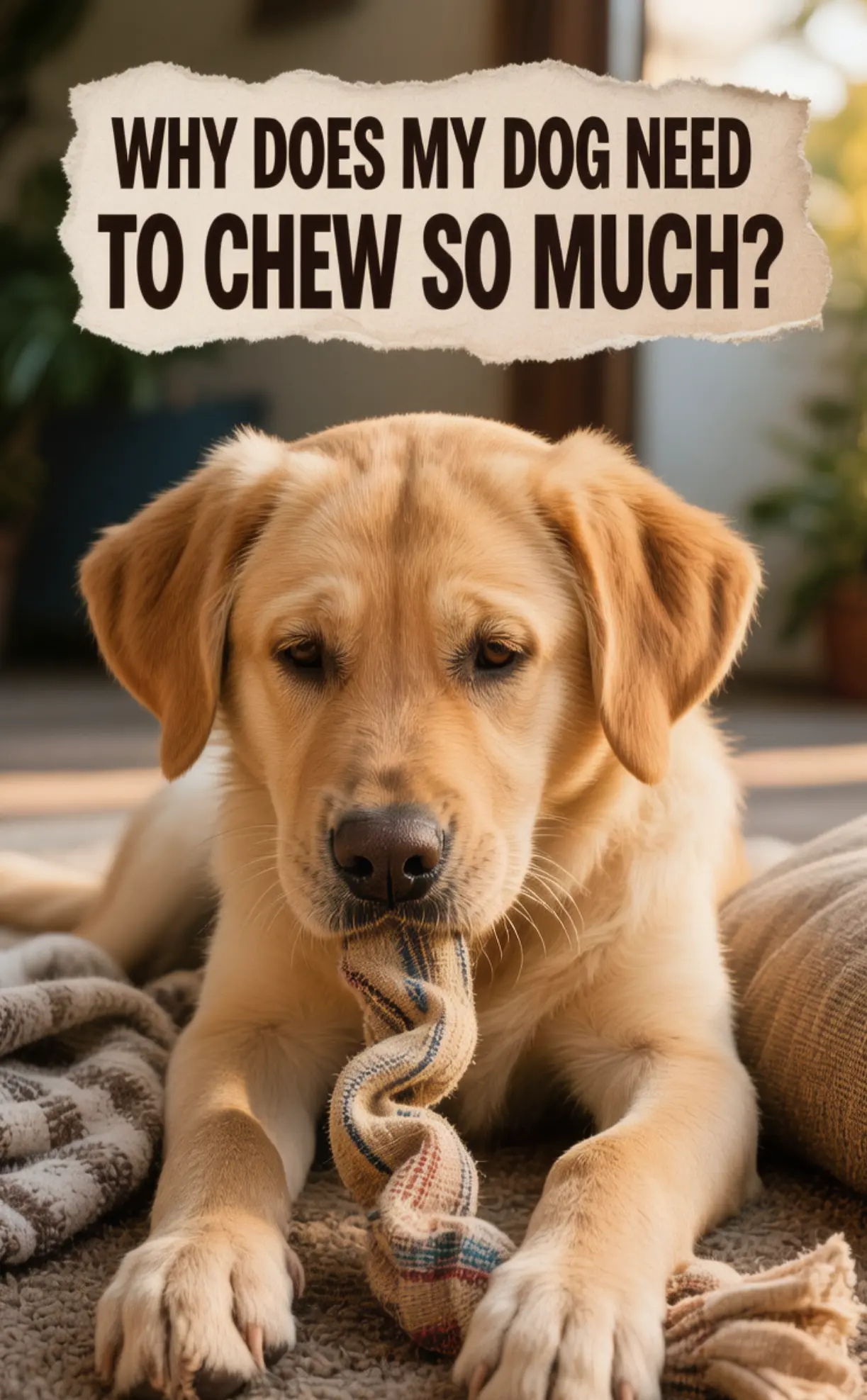 Chewy pork shoulder treats concept for calm chewing