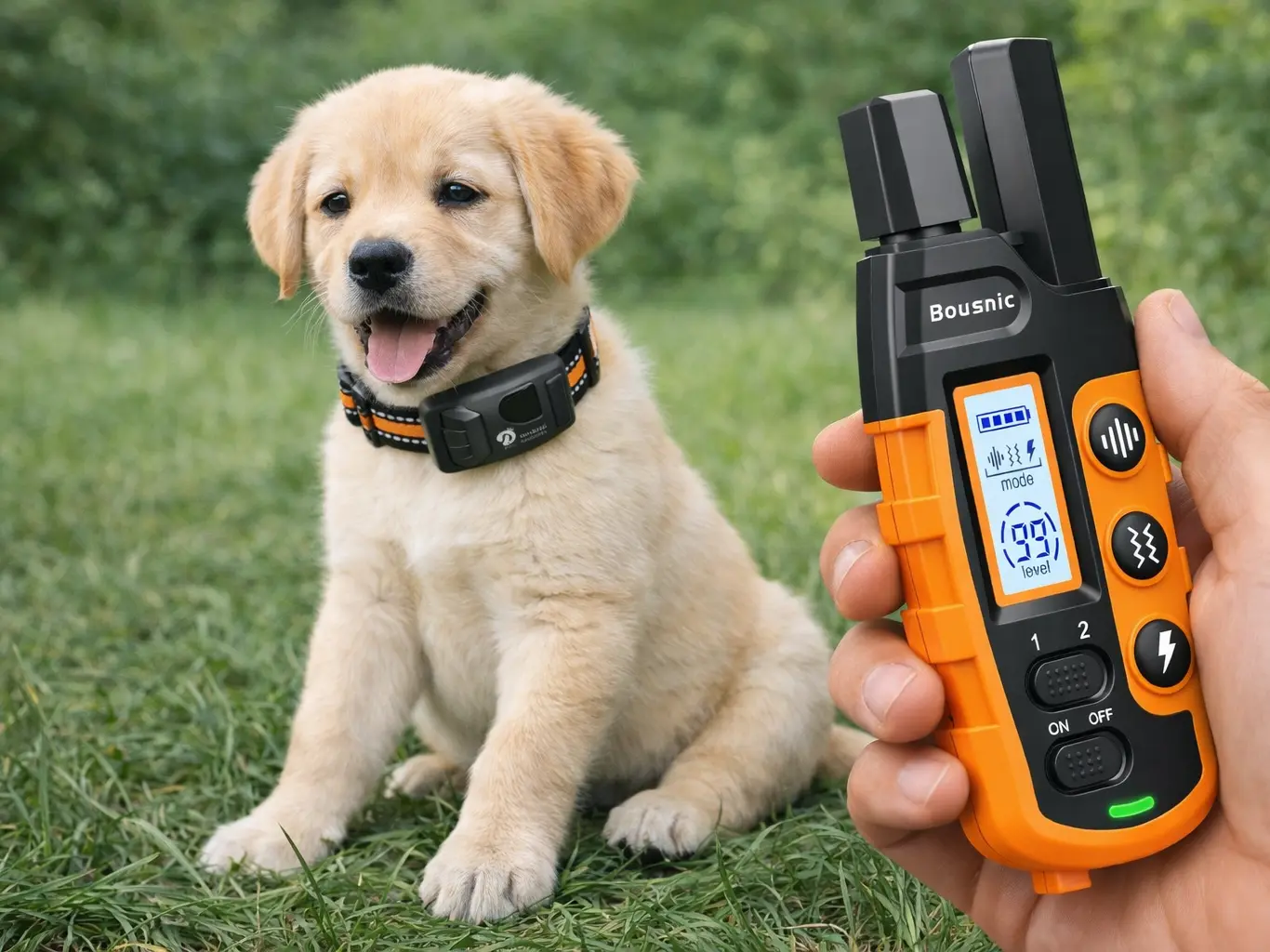Bousnic remote dog training collar and handheld remote
